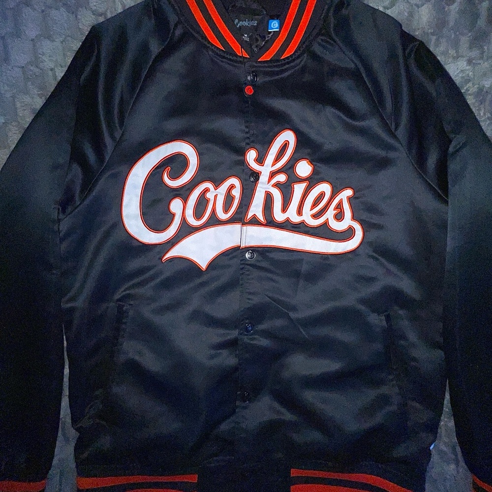 Cookies Sf Black and orange Varsity Jacket